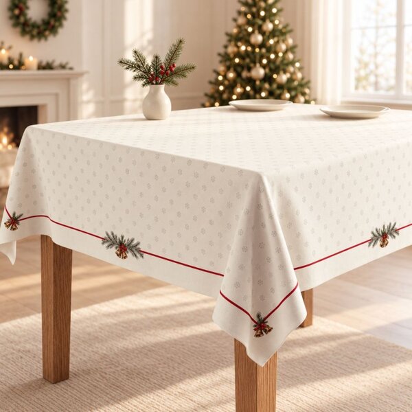 Fata de masa Craciun bumbac 100% 140x180cm, Holly