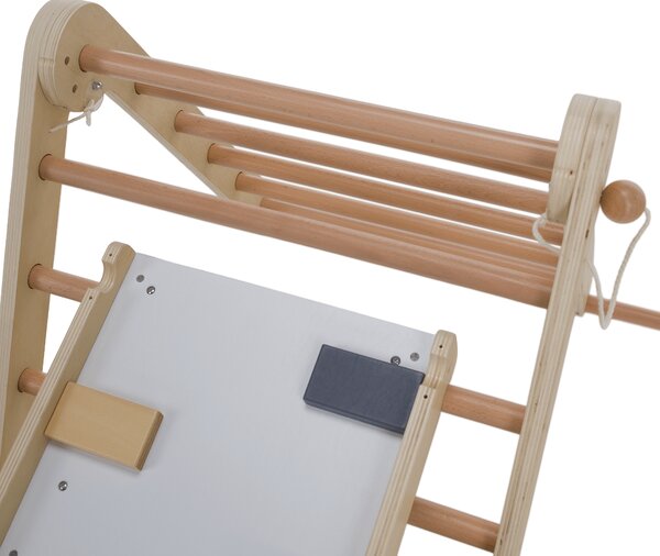 KONDELA Montessori Triunghiul Pikler 3în1, natural/mix de culori, OPRIN