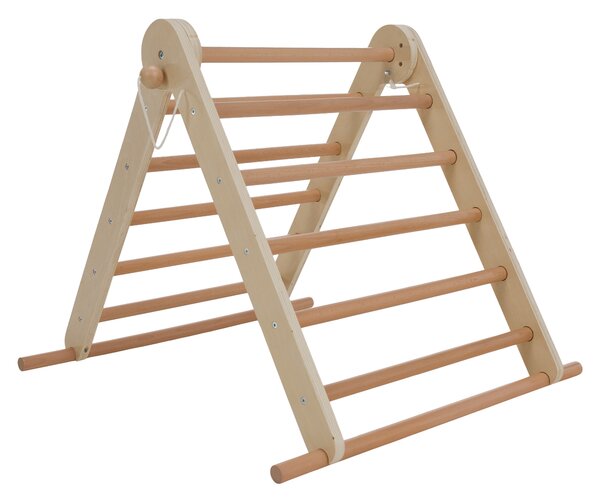 KONDELA Montessori Triunghiul Pikler 3în1, natural/mix de culori, OPRIN