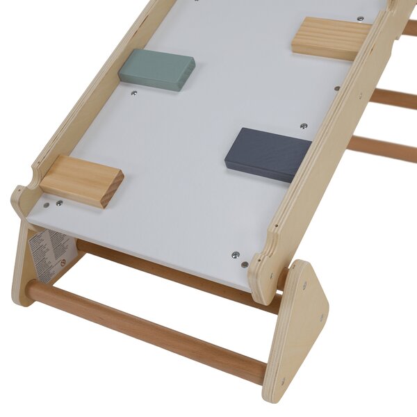 KONDELA Montessori Triunghiul Pikler 3în1, natural/mix de culori, OPRIN