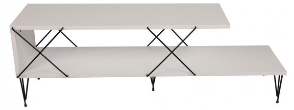 Comoda TV Salvador, Model Street, 120x40x30 cm, Alb