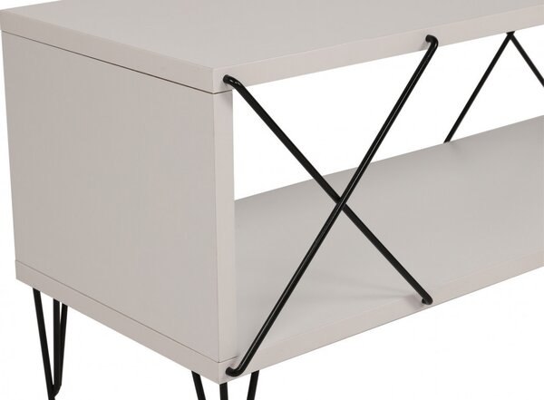 Comoda TV Salvador, Model Street, 120x40x30 cm, Alb