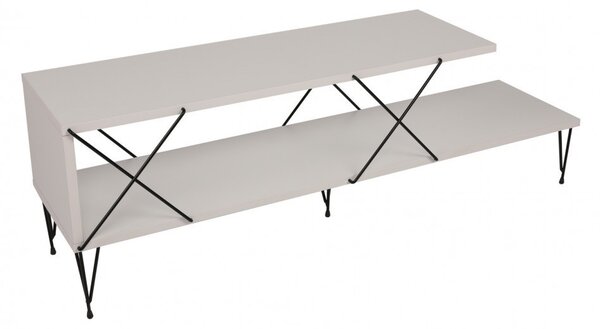 Comoda TV Salvador, Model Street, 120x40x30 cm, Alb