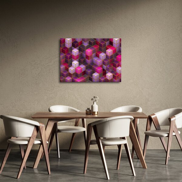 Tablou - Cuburi violet (70x50 cm)