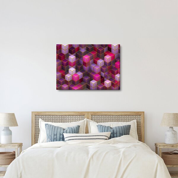 Tablou - Cuburi violet (70x50 cm)