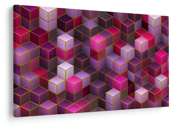 Tablou - Cuburi violet (90x60 cm)