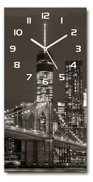 Ceas vertical de perete din sticlă Manhattan New York City
