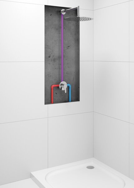 Deante Arnika, baterie duș încastrată fără divertor, cromată, BQA_044L