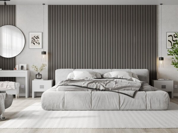 Mexen Lam-B, lamele acustice de perete 275 × 30 cm, placă HDF 4 mm, furnir tehnic, stejar metalic, S100-275307-3015-006