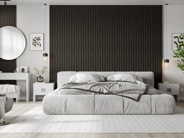 Mexen Lam-B, lamele acustice de perete 275 × 30 cm, placă HDF 4 mm, furnir tehnic, nuc argintiu, S100-275307-3015-009