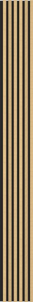 Mexen Lam-B, lamele acustice de perete 275 × 30 cm, placă HDF 4 mm, furnir tehnic, bambus natural, S100-275307-3015-011