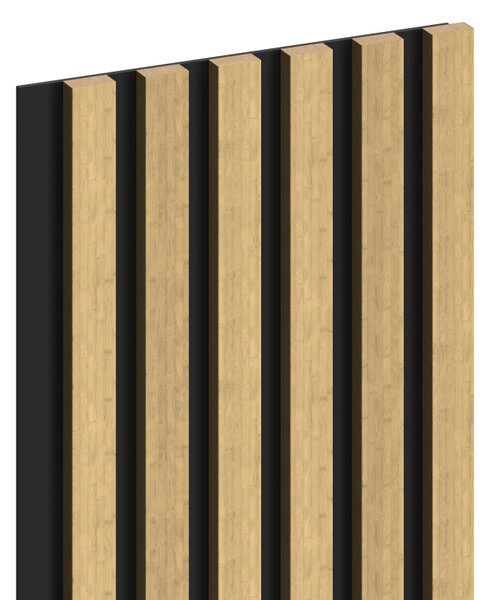 Mexen Lam-B, lamele acustice de perete 275 × 30 cm, placă HDF 4 mm, furnir tehnic, bambus natural, S100-275307-3015-011