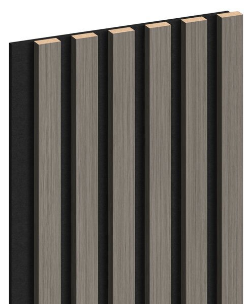 Mexen Lam-F, lamele acustice de perete 275 × 30 cm, suport din fetru 8 mm, furnir tehnic, stejar metalic, S105-275307-3015-006