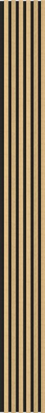 Mexen Lam-F, lamele acustice de perete 275 × 30 cm, suport din fetru 8 mm, furnir tehnic, bambus natural, S105-275307-3015-011