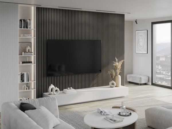 Mexen Lam-F, lamele acustice de perete 275 × 30 cm, suport din fetru 8 mm, furnir tehnic, stejar onix, S105-275307-3015-010