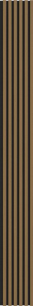 Mexen Lam-F, lamele acustice de perete 275 × 30 cm, suport din fetru 8 mm, furnir tehnic, tec auriu, S105-275307-3015-014