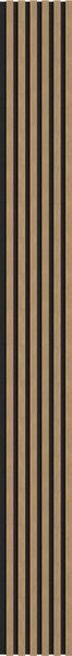 Mexen Lam-F, lamele acustice de perete 275 × 30 cm, suport din fetru 8 mm, furnir tehnic, lemn de nuc, S105-275307-3015-015