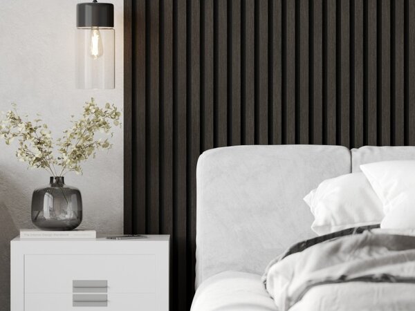 Mexen Lam-F, lamele acustice de perete 275 × 30 cm, suport din fetru 8 mm, furnir tehnic, nuc argintiu, S105-275307-3015-009