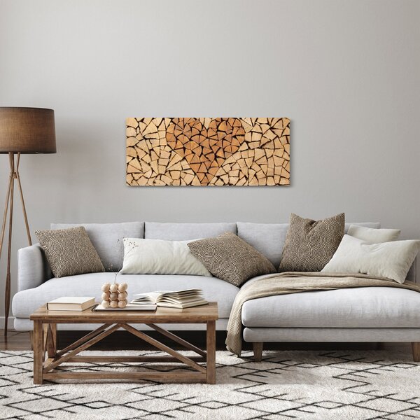 Tablou - Inima din lemn (120x50 cm)