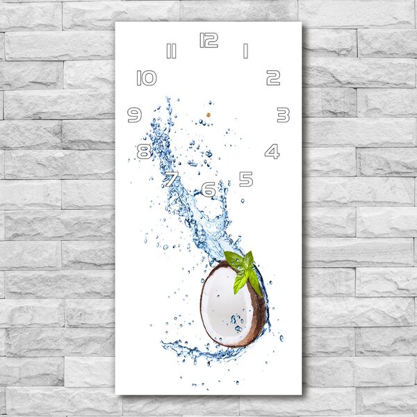 Ceas din sticlă dreptunghiular vertical nucă de cocos