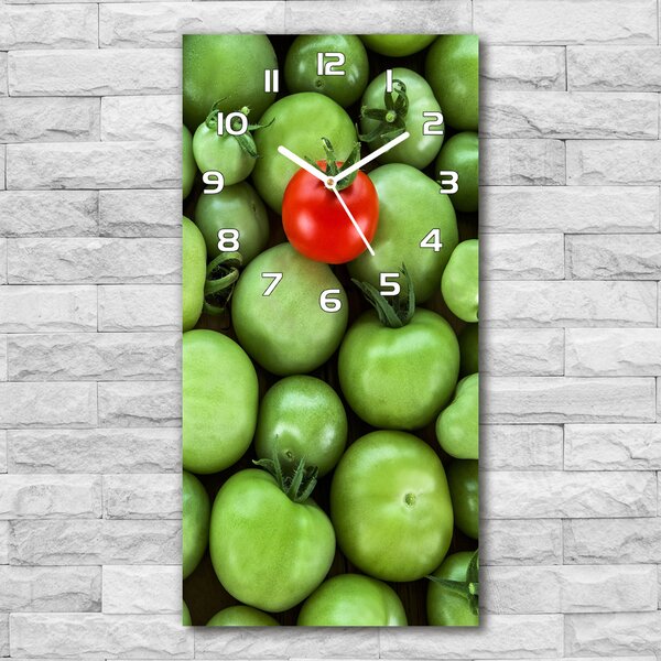 Ceas din sticlă dreptunghiular vertical tomate roșu