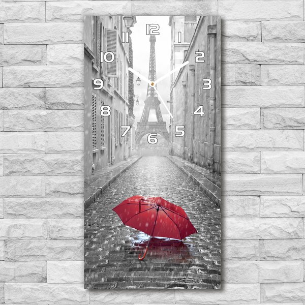 Ceas vertical de perete din sticlă umbrelă Franța