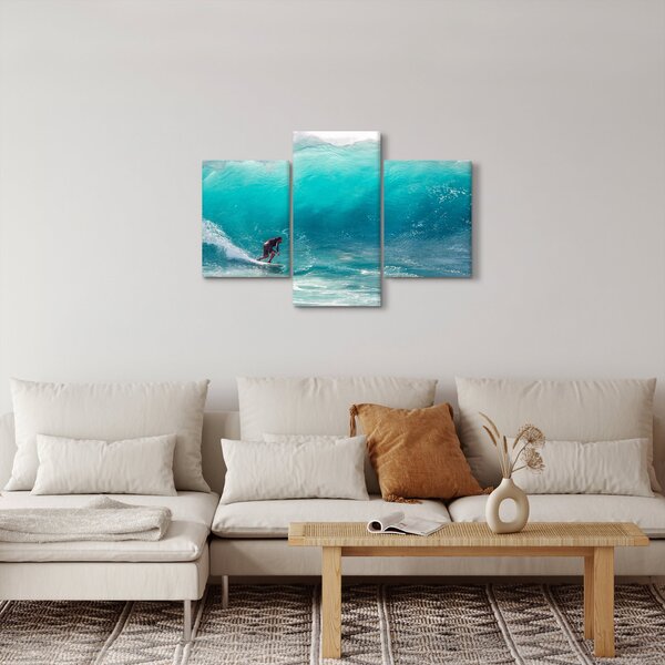 Tablou - Surfer în valuri (90x60 cm)