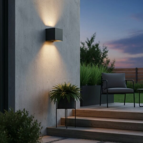 Aplică LED de exterior Ideal Lux ATOM LED/12W/230V IP54 antracit