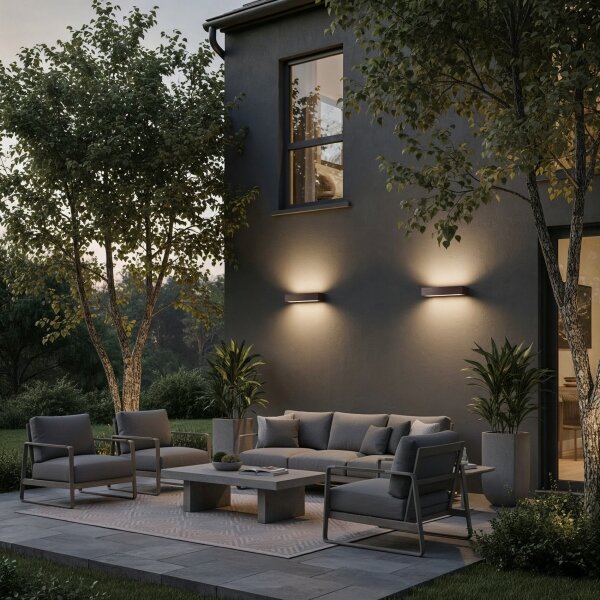Aplică de exterior Ideal Lux ANDROMEDA 2xE27/60W/230V IP55 gri
