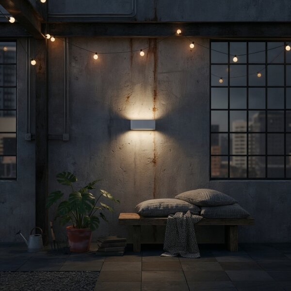 Aplică de exterior Ideal Lux ANDROMEDA 1xE27/60W/230V IP55 alb