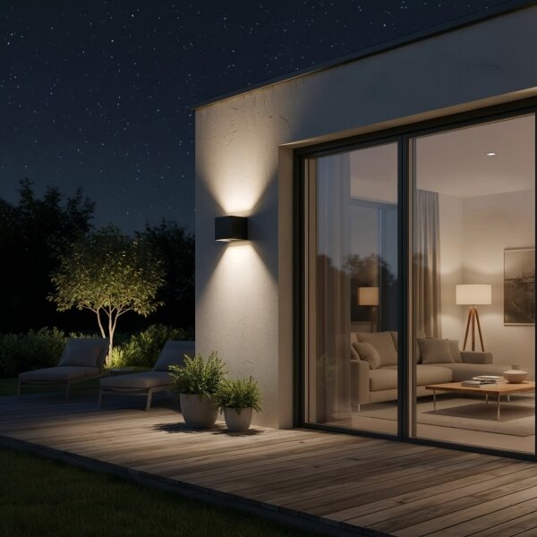 Aplică LED de exterior Ideal Lux ATOM LED/12W/230V IP54 negru