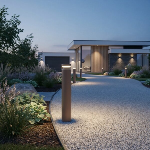Lampă LED de exterior Ideal Lux BOEING LED/14W/230V d. 70 cm IP65 maro