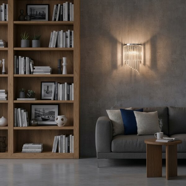 Aplică de cristal Ideal Lux CARLTON 3xE14/40W/230V crom lucios