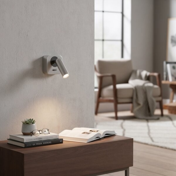 Spot LED de perete Ideal Lux BEAN LED/3W/230V CRI 90 crom lucios
