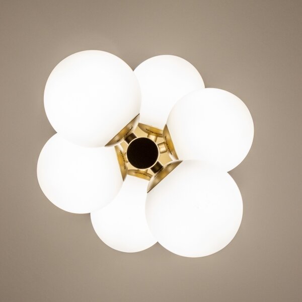 Lustră LED pe cablu Brilagi MILLA 6xG9/3W/230V auriu/alb