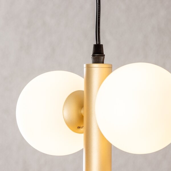 Lustră LED pe cablu Brilagi MILLA 6xG9/3W/230V auriu/alb
