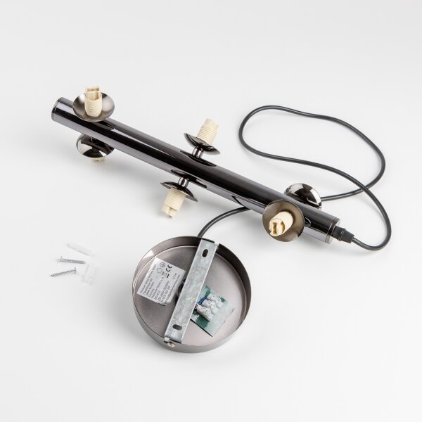 Brilagi - Lustră LED suspendată pe cablu MILLA 6xG9/3W/230V negru cromat/auriu