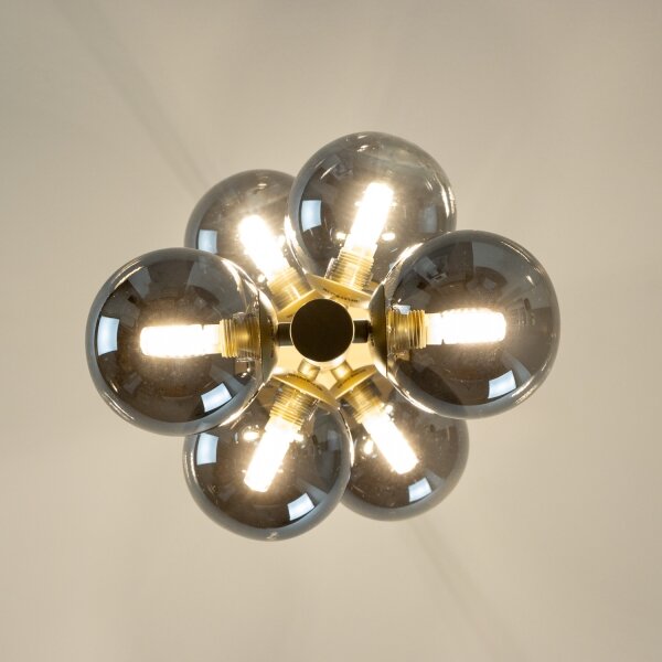 Lustră LED pe cablu Brilagi MILLA 6xG9/3W/230V auriu/fumuriu