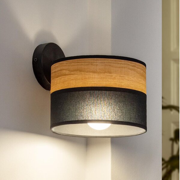 Aplica de perete ALBA 1xE27/15W/230V negru/maro