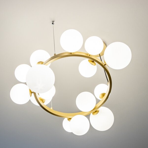 Lustră LED pe cablu Brilagi MILLA 15xG9/3W/230V auriu/alb