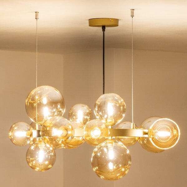 Lustră LED pe cablu Brilagi MILLA 15xG9/3W/230V auriu