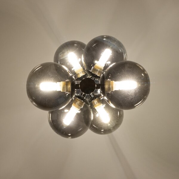 Brilagi - Lustră LED suspendată pe cablu MILLA, 6x G9/3W/230V, negru cromat/sticlă fumurie