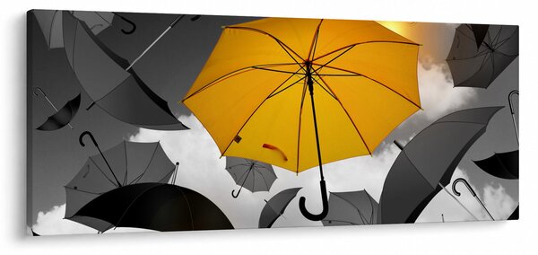 Tablou - Umbrelă galbenă (120x50 cm)