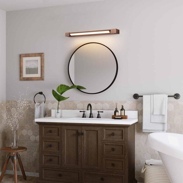 Brilagi-LED Aplica pentru oglindă de baie AQUA LINE LED/18W/230V 60 cm IP44 bronz