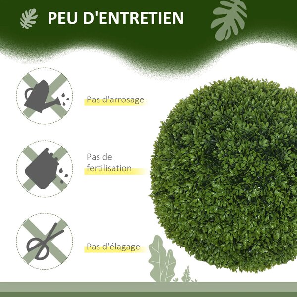 Set de plante artificiale, 2 bucăți buxus, 40cm înălțime