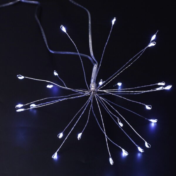 Brilagi - Ghirlandă LED pentru exterior, 150 LED, 5 m, IP44, alb rece, efect de artificii