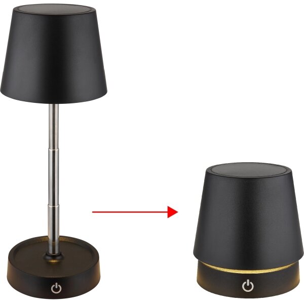 Globo 58446B - Lampă de birou LED reîncărcabilă, tactilă și reglabilă CARLOS 1,2W/5V 1200 mAh