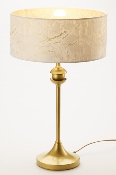 Jupiter 2112 - Lampă de masă KASZMIR 1xE27/15W/230V alb/auriu, decor marmură
