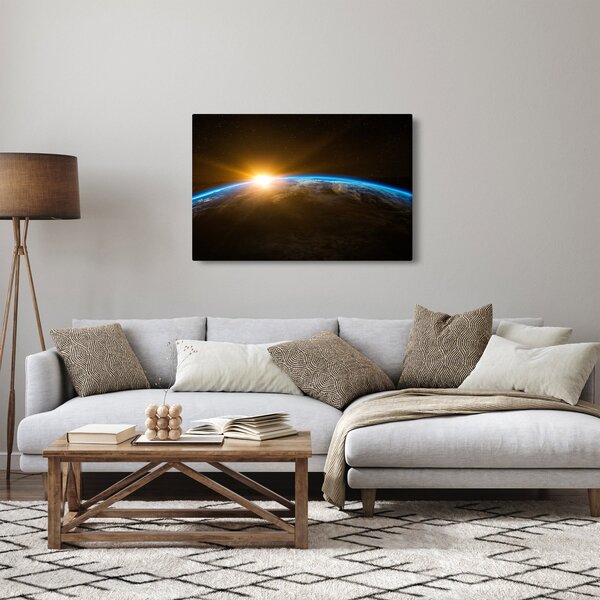 Tablou - Planeta Pământ și univers (90x60 cm)