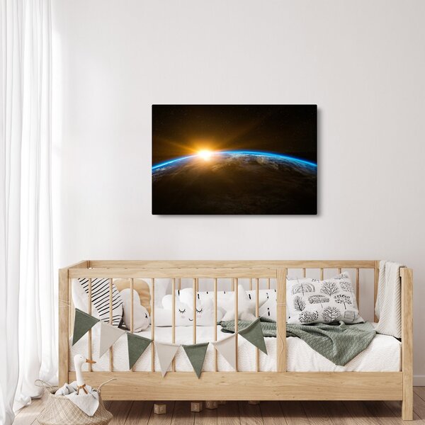 Tablou - Planeta Pământ și univers (90x60 cm)